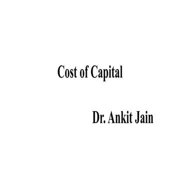 Cost of capital