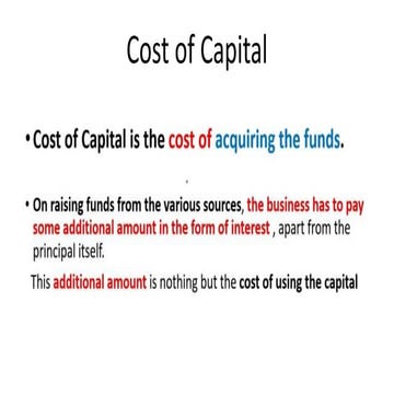 [wacc] weighted average cost of capital | PPTX