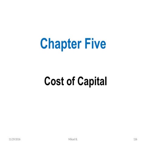 Financial management Chapter five Cost of capital.pptx