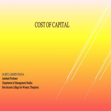 Cost of capital   