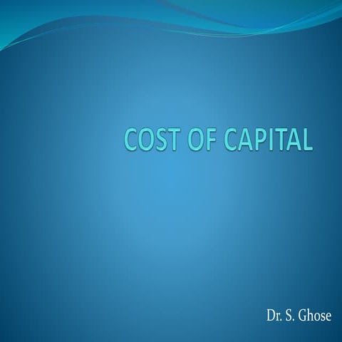 Cost of capital 