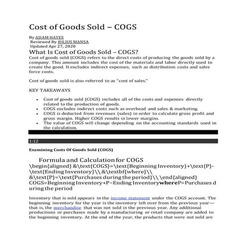 How to Use SAP CO to Track Your Cost of Goods Sold (COGS) Effectively ...