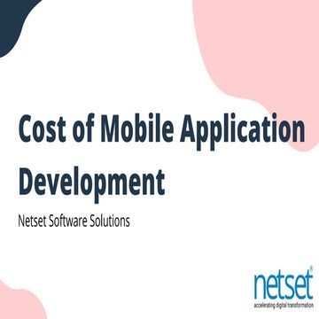 Cost of Mobile Application - Mobile app Development Company