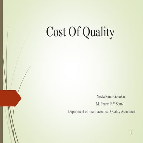 Cost of quality
