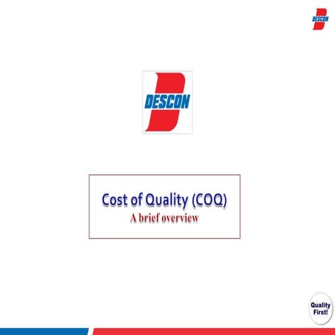 Cost of quality   concept and advantages