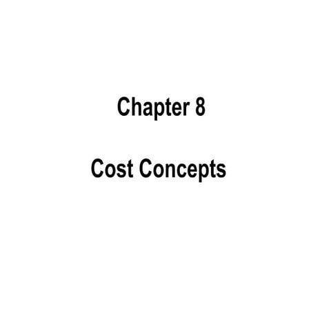 Cost oncept