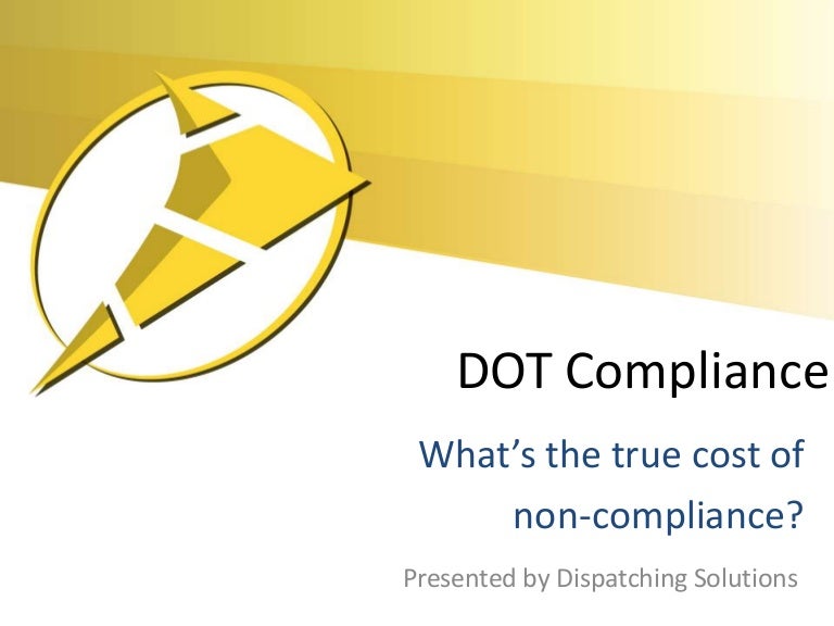 Cost of for DOT Regulations