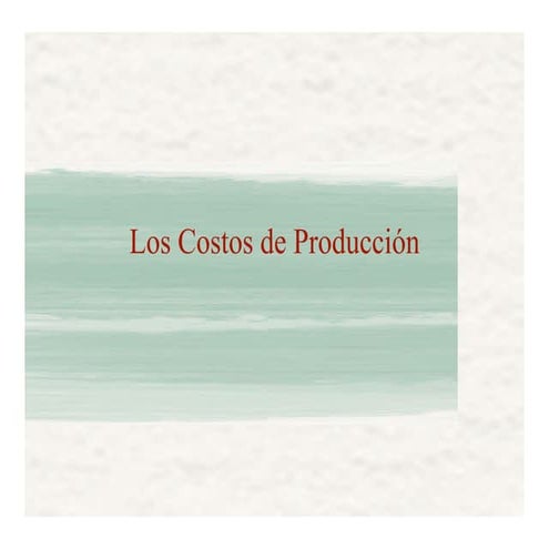 Costos de producción