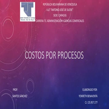 Costos por procesos   contabilidad de costos
