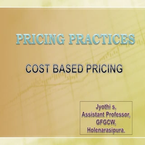 Cost plus pricing