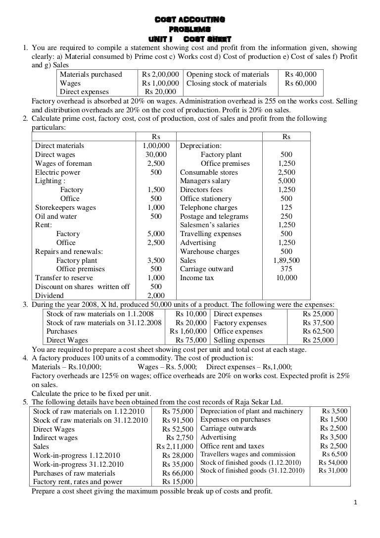 cost sheet tender and quotation quotation sheet