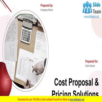 Cost Proposal And Pricing Solutions PowerPoint Presentation Slides