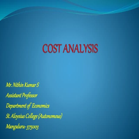 Cost & Revenue