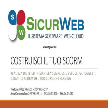Costruisci il tuo scorm