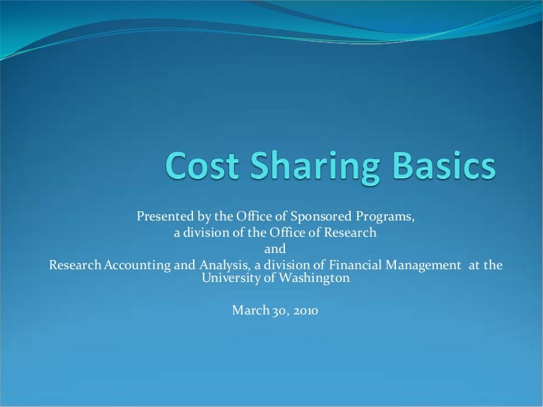 Cost Sharing Basics