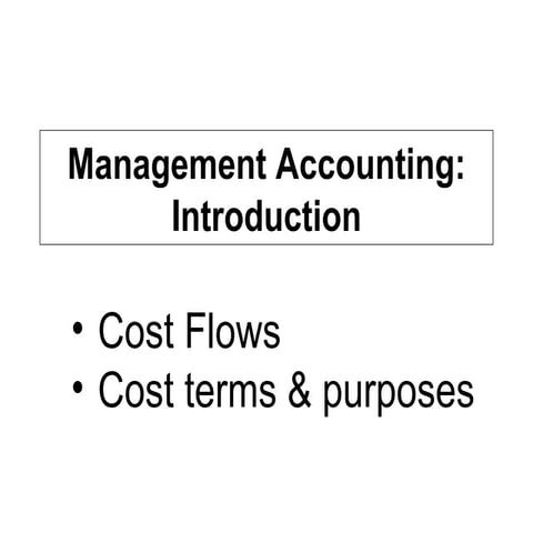Cost terms & purposes