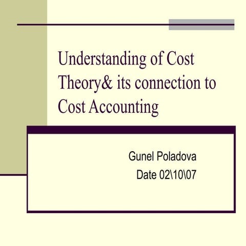 Cost theory