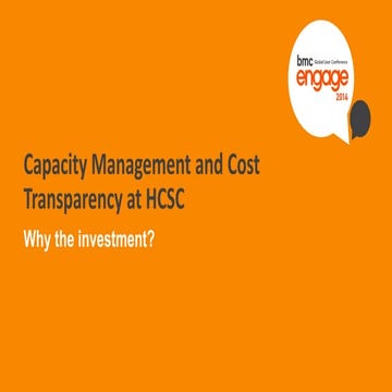 IT Cost Transparency with Capacity Optimization