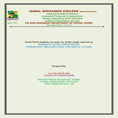 Working With Communities 