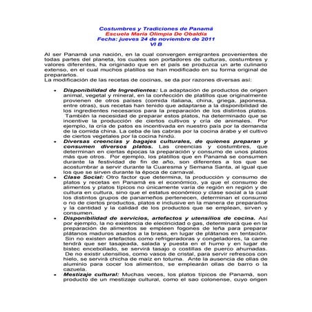 Costumbres y tradiciones de Panamá
