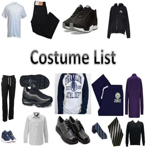 Costume List