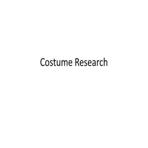 Costume research