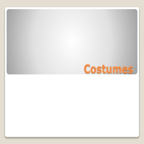 Costume presentation | PPTX