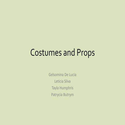 Costumes & props
