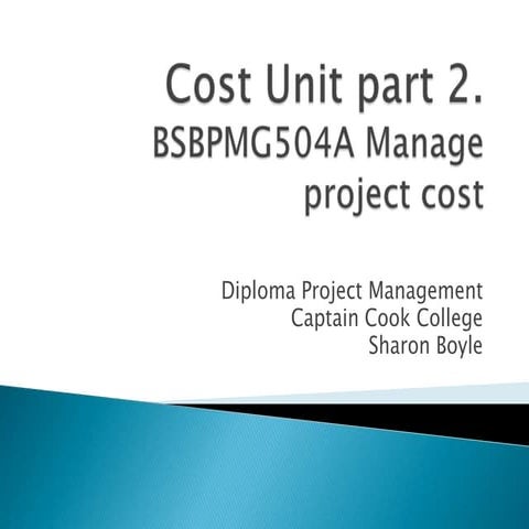 Cost unit 2012   part 2