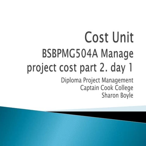 Cost unit 2013 part 2. 24 jan