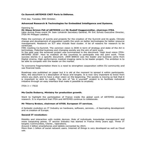 Co summit artemis cnit