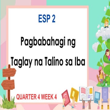 esp-pagbabahagi-ng-taglay - talino sa iba | PPTX