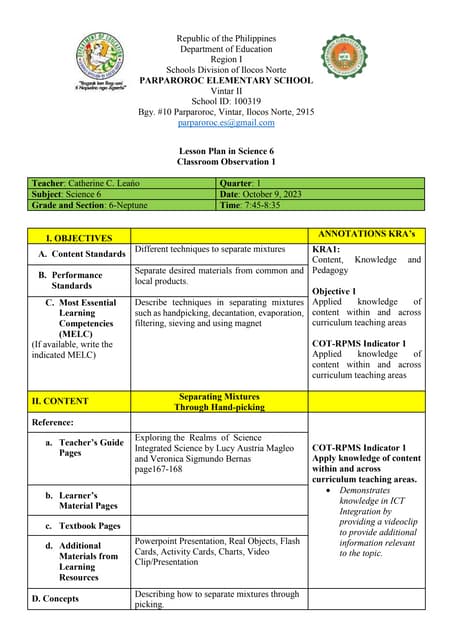 COT Lesson Plan in Science 6 Q2 W6 .docx