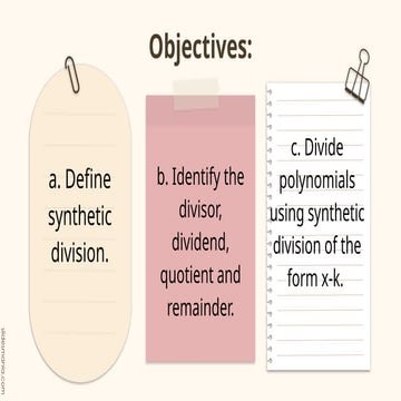 Cot 1 PPT Synthetic Division powerpoint math 10