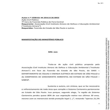 Cantareira/ação reflorestamento