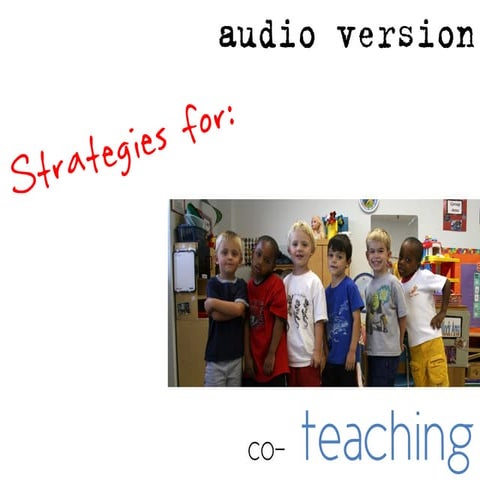 Co-teaching can be wonderful !