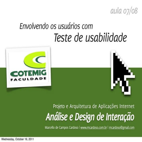 PAAI/DI - 07-08 - Teste de usabilidade