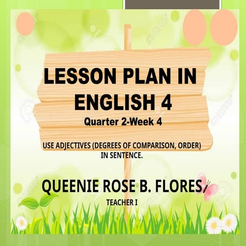 COT ENGLISH 4TH QUARTER DETAILED LESSON PLAN IN ENGLISH