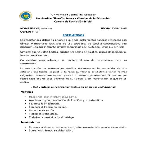 Cotidiafonos instrumentos