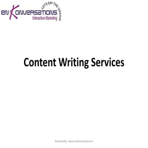Cotnent writing svcs