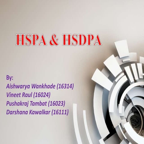 HSPA AND HSDPA