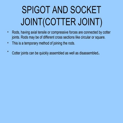 Cotter Joint