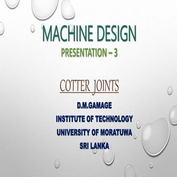 Cotter  joints 