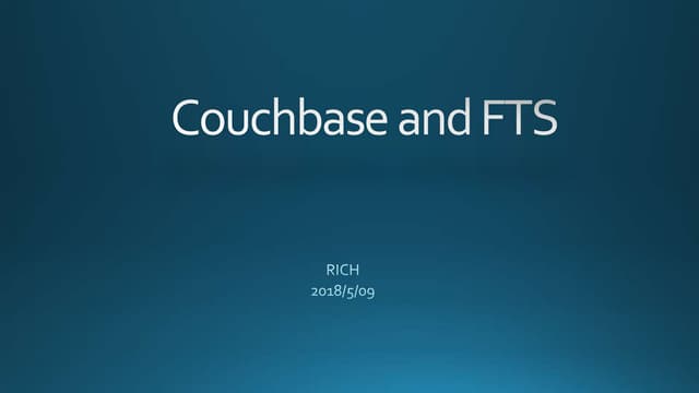 Couchbase & FTS