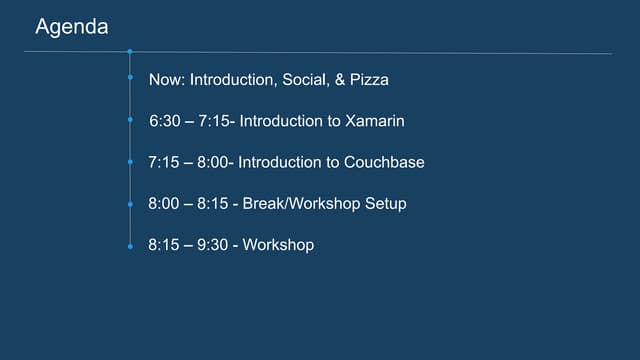 Couchbase Workshop - Introduction to Xamarin