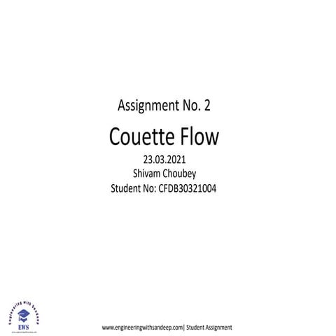 Couette flow Ansys simulation