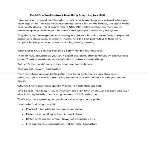 Could One Small Network Issue Bring Everything to a Halt.pdf