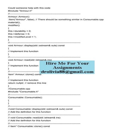 Could someone help with this code include Armourh   .pdf
