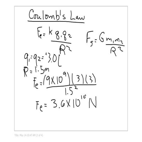 Coulomb S Law Problems Pdf