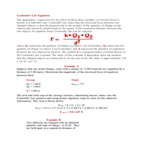 Coulombs law